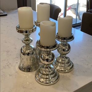 Candle holders with candles